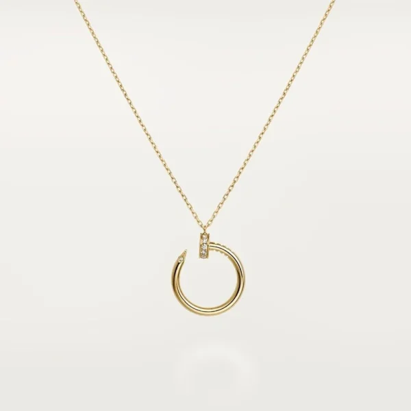 Juste Un Clou Yellow Gold Tone Necklace Bold Model Jewelry Gift Ideas