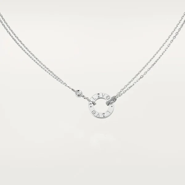 Love Screw Necklace White Gold Tone Jewelry Gift Ideas