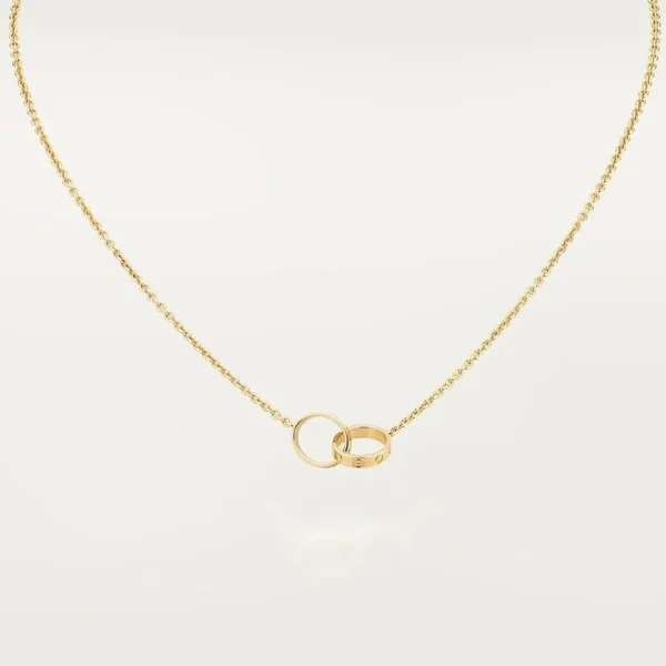Love Yellow Gold Tone Necklace Jewelry Ideas For Couple