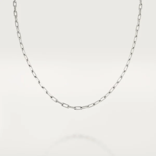 Santos Paperclip Necklace White Gold Tone Jewelry Gift Ideas