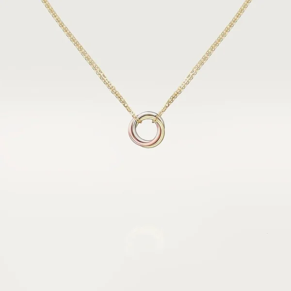 Trinity White Rose And Yellow Gold Tone Necklace Jewelry Gift Ideas