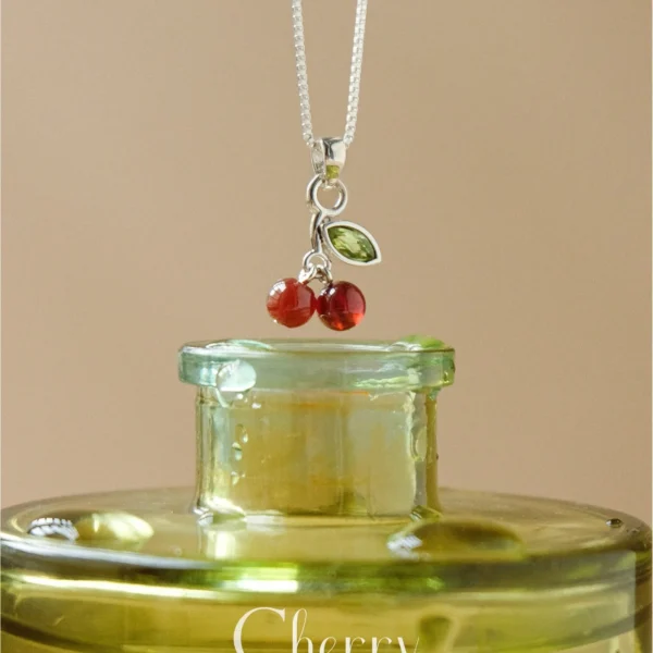 Cherry Necklace 925 Sterling Silver Jewelry