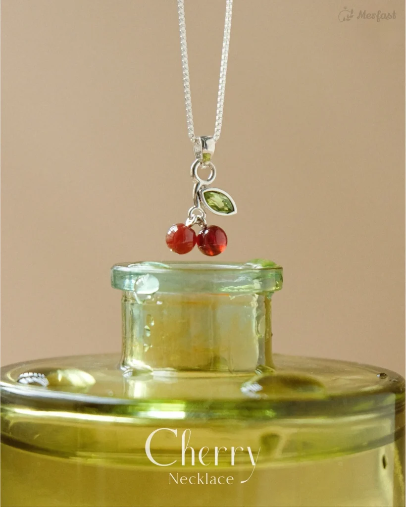 Cherry Necklace 925 Sterling Silver Jewelry