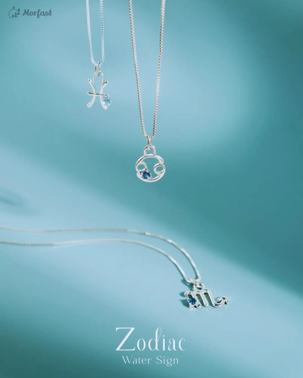 Zodiac Water Sign Gemstone Necklace