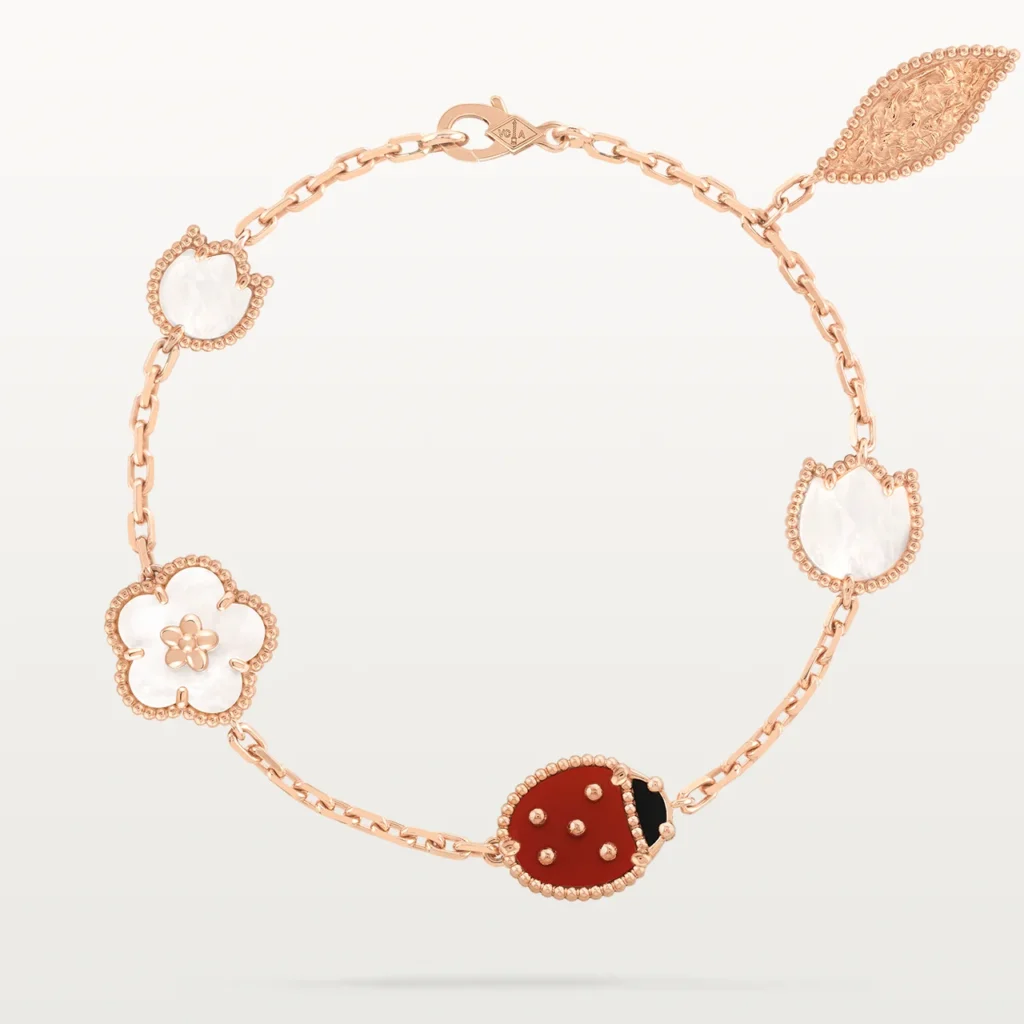 Lucky Spring Bracelet Rose Gold Plated 5 Motifs High Quality Thumb