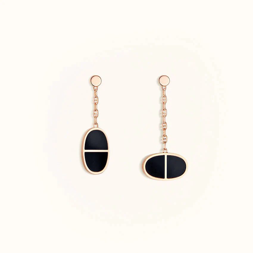 chaine verso black ceramic earrings 5pkir