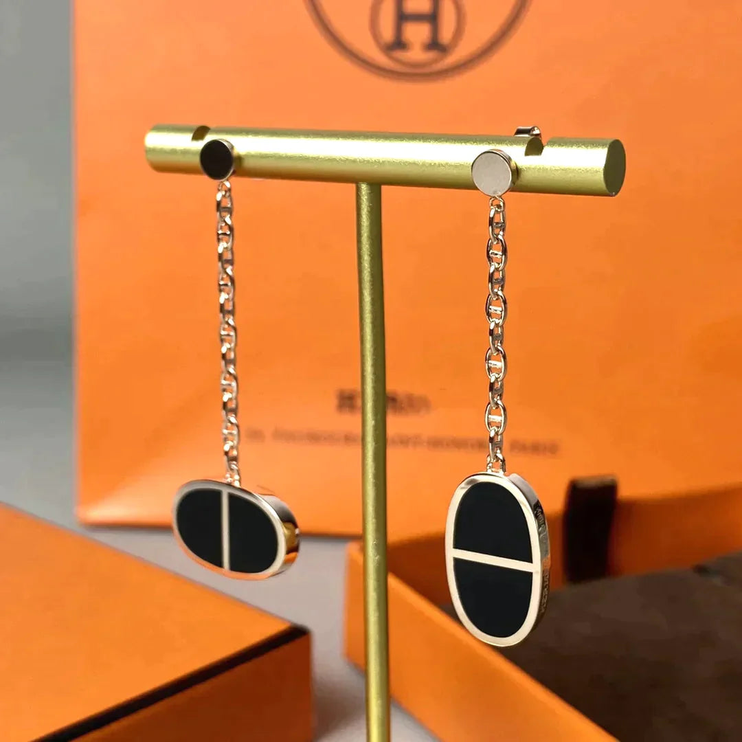 chaine verso black ceramic earrings y2ydt