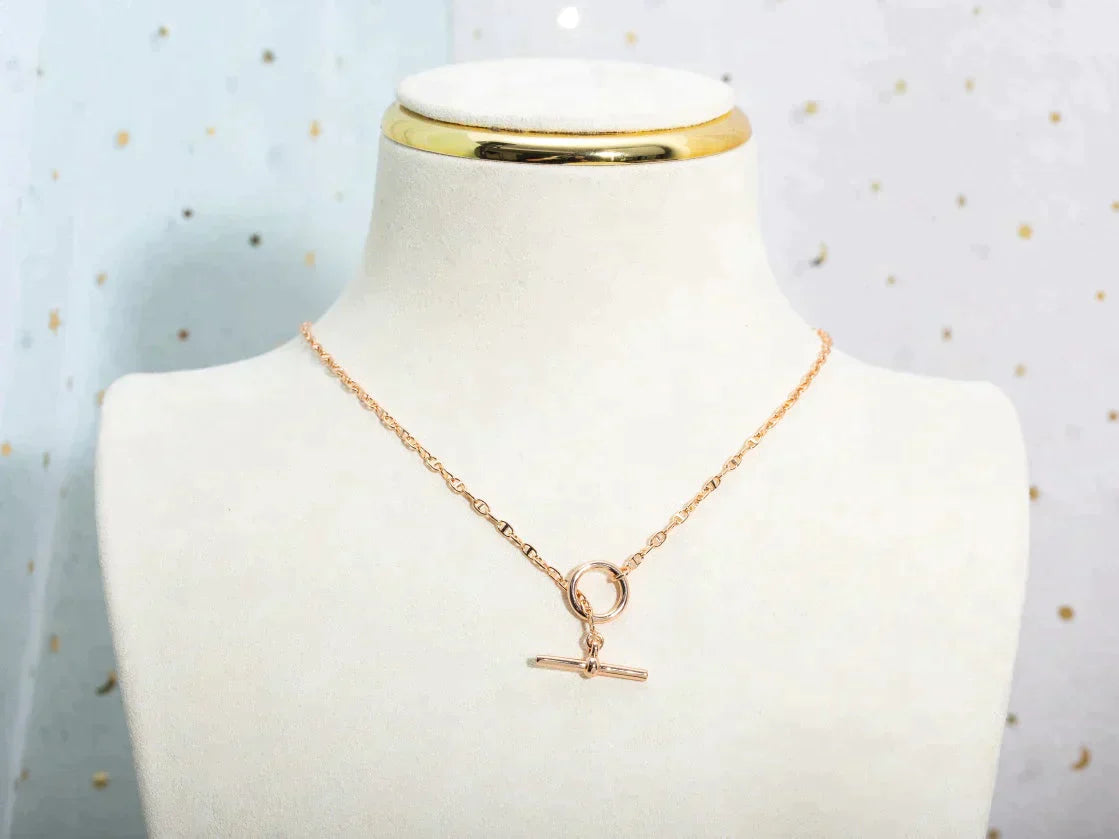 echapee necklace pink gold oojqj