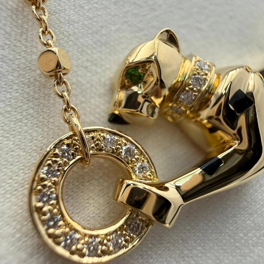 Gold Panther Necklace for Women, Animal Pendant Jewelry Gift photo review