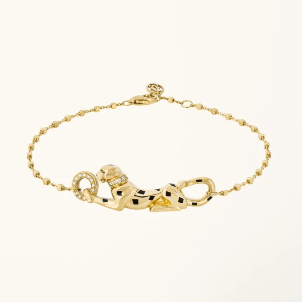 Minimal Gold Panther Necklace for Women, Dainty Pendant Jewelry