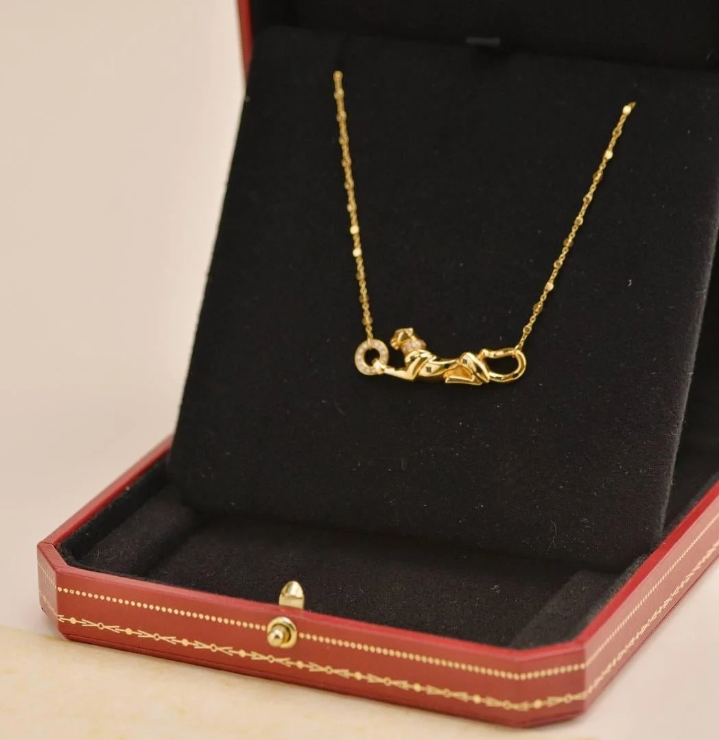 Luxury Gold Panther Necklace for Women, Elegant Pendant Jewelry photo review