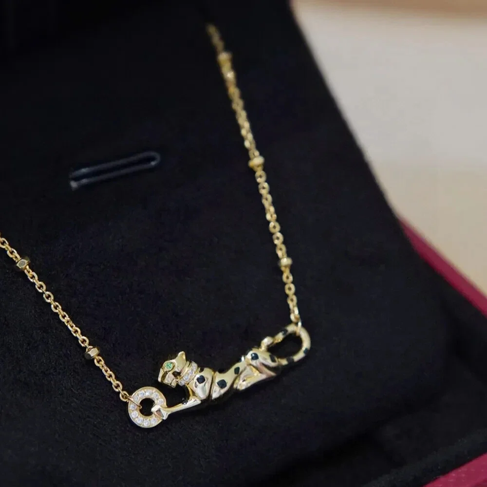 Gold Panther Necklace for Women, Animal Pendant Jewelry Gift photo review